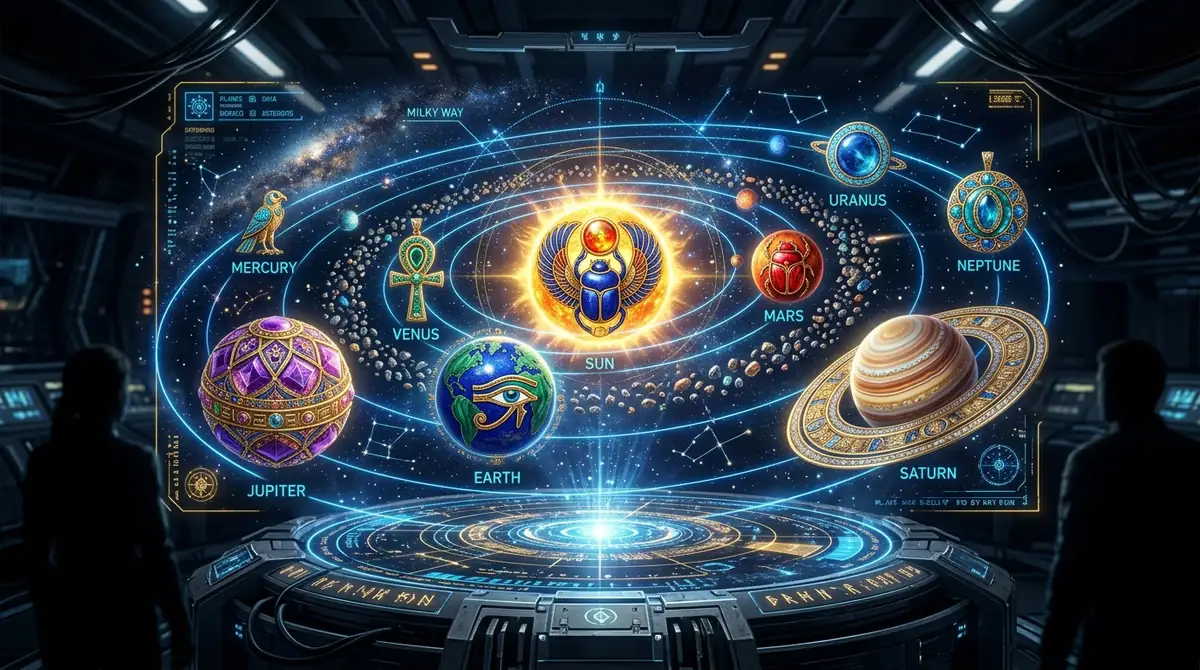 Holographic map of the solar system